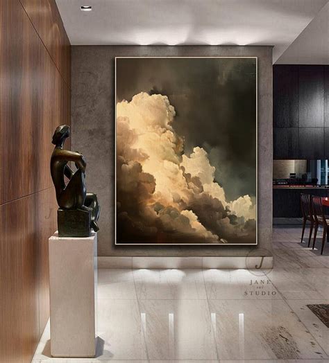 Gray Cloud Abstract Painting