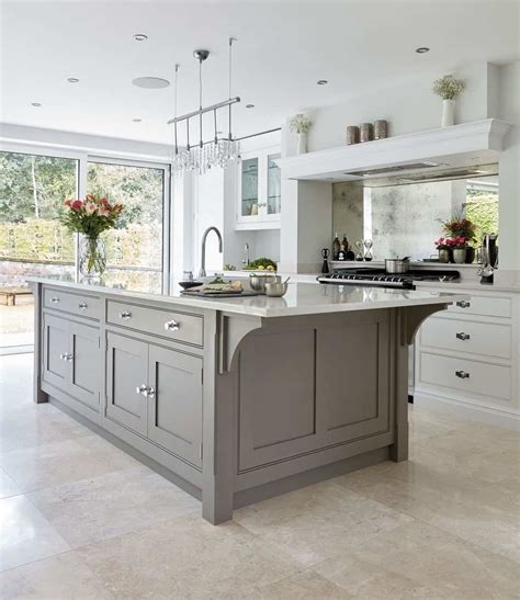 Gray Kitchen Island Storage