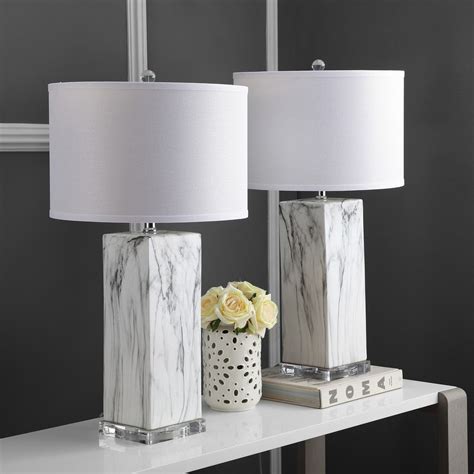 Gray Marble Table Lamp Elegance