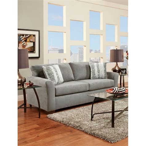 Gray Microsuede Sofa