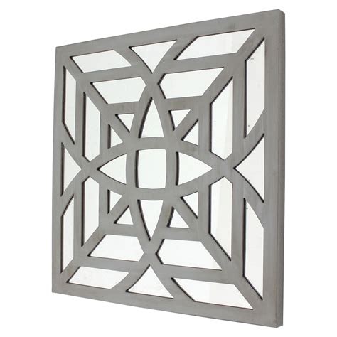 Gray Mirror Wall Decor