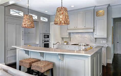Ben Moore Gray Owl Kitchen with Quartzite Countertop Home Bunch