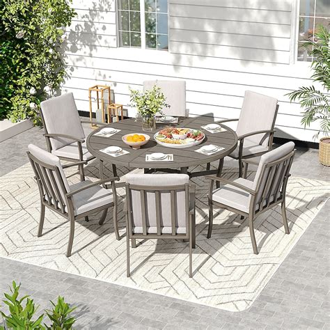 Ramsey Outdoor Rectangular Wicker Dining Table, Grey