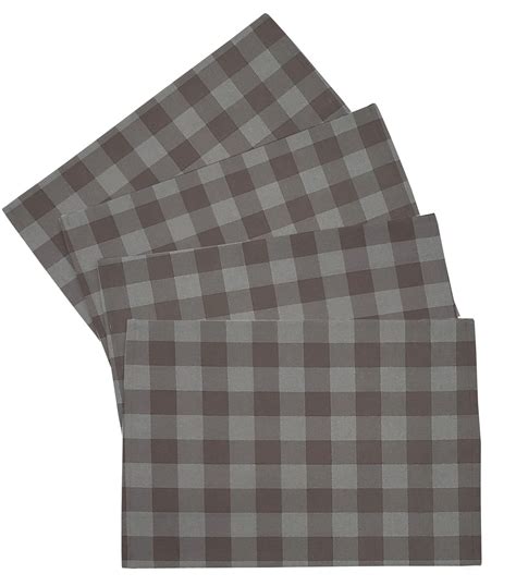 Gray Plaid Placemats