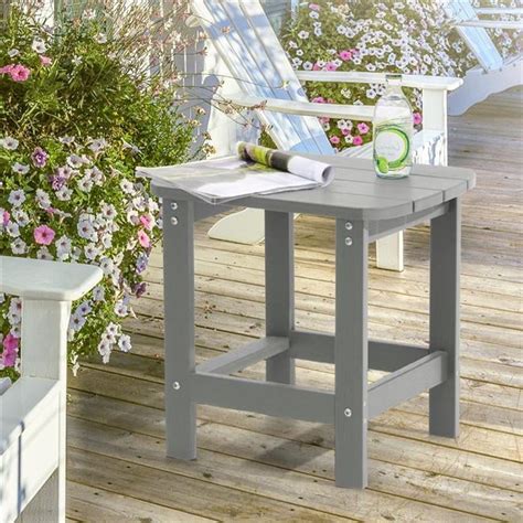 Gray Plastic Outdoor Table
