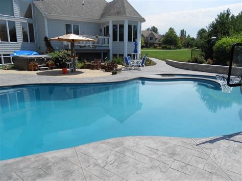Gray pool deck