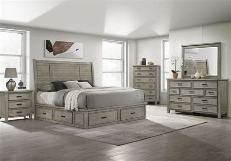 Gray Queen Bedroom Set With Storage