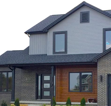 Gray Siding Black Trim