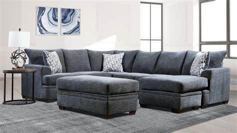 MidCentury Sectional Sofa with Reversible Sleeper, 91" Upholstery
