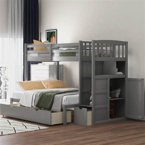 Gray Storage Bunk Beds