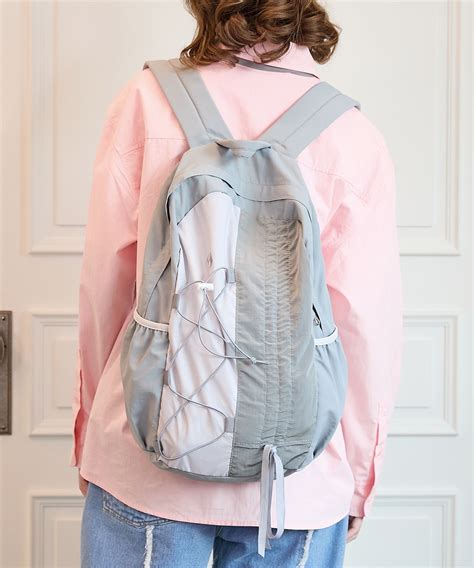 Gray String Backpack