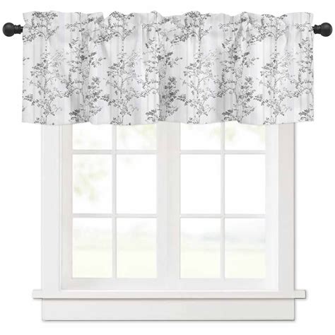 Gray Striped Window Valances