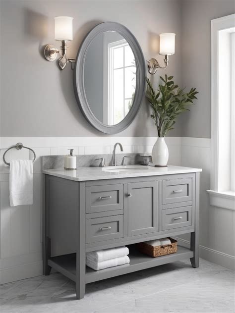 Gray Vanity For Bathroom