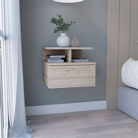 Gray Wall Nightstand