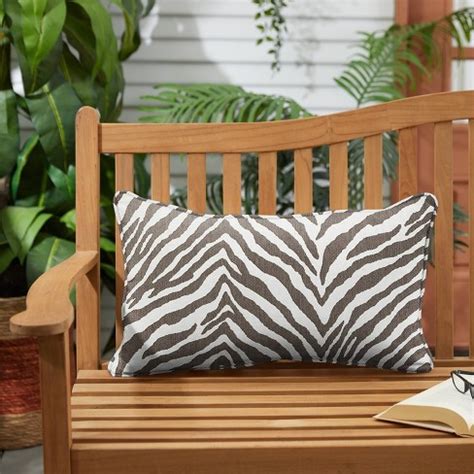 Gray Zebra Outdoor Pillows