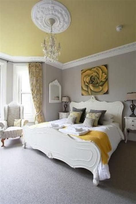 Incredible yellow gray bedroom for small room home decorating ideas