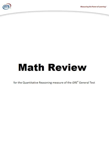 gre ets math review