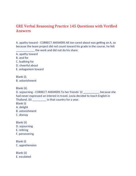 gre verbal practice