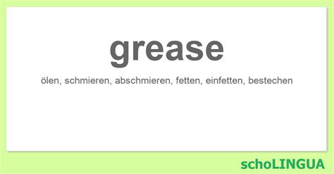 Grease Definition Verb