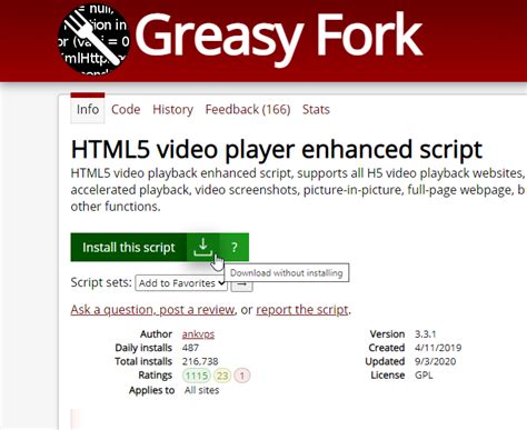 greasy fork script support