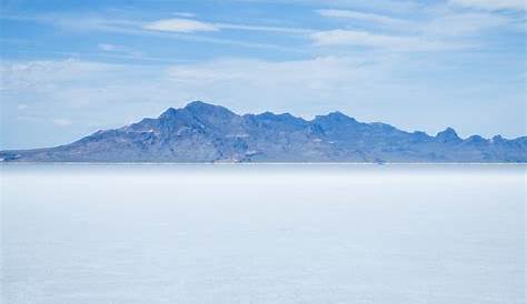 Mountains are reflected in the Great Salt Lake along the western