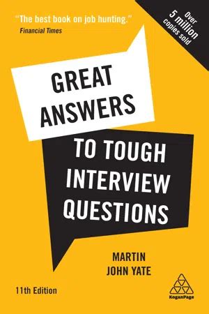 great answers to tough interview questions
