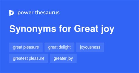 Great Joy Thesaurus