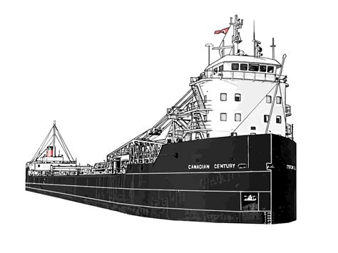 great lakes freighter drawings