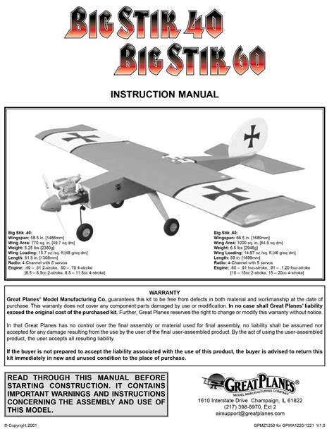 great planes big stik 60 kit