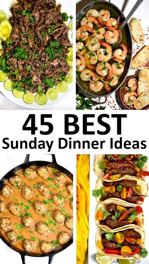 great sunday dinner ideas