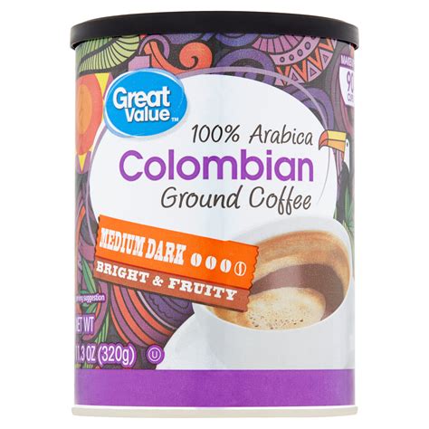 great value colombian coffee nutrition facts