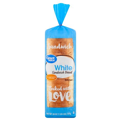 Great Value White Bread, 20 oz
