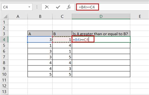 Logical Operators in Excel Equal to, Not equal to, Greater than, Less