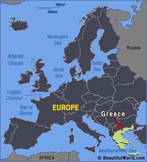 greece map in europe