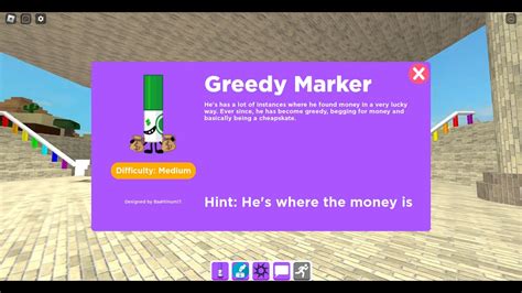 greedy marker - Roblox