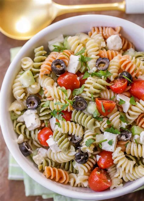 Italian Pasta Salad Recipe rotini pasta, cherry tomatoes