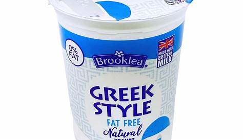 Greek Style Fat Free Yogurt Aldi Brooklea Natural 500g ALDI