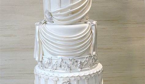 Greek Wedding Cake Designs Drapes+Jewels Column By The