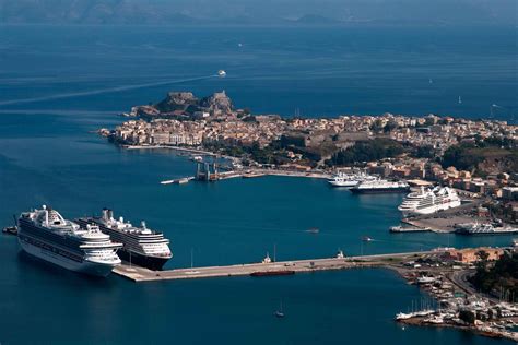 greek city and port of corfu