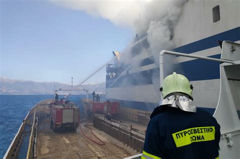 greek ferry fire rescue