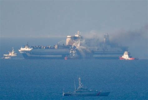 greek ferry fire video