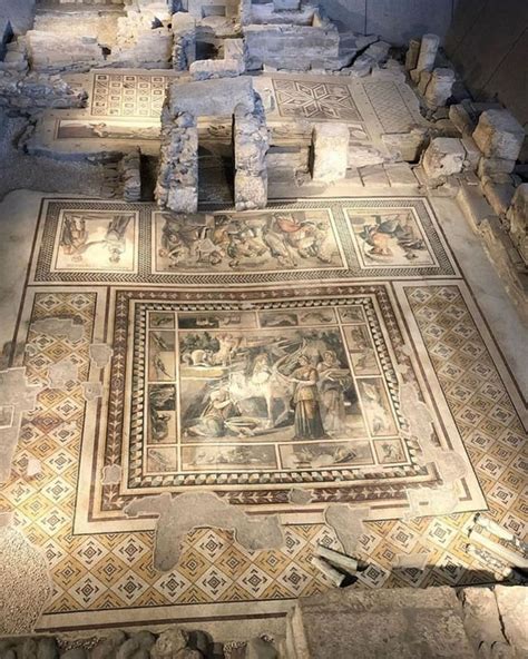 greek floor mosaic uncovered in turkey