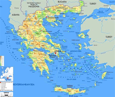 greek islands greece map