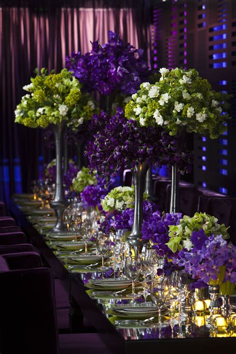 Lime green and purple wedding flowers Purple and green wedding