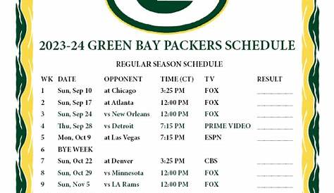 Here’s the Green Bay Packers’ 2021 regular season schedule