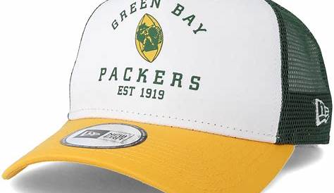 Green Bay Packers Throwback Trucker White Adjustable - New Era caps