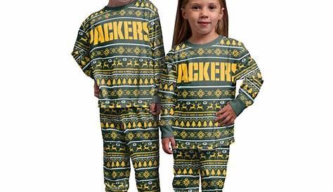 Green Bay Packers Youth Busy Block Family Holiday Pajamas FOCO