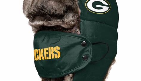Green Bay Packers NFL Wordmark Flannel Trapper Hat FOCO