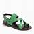 green flat sandals