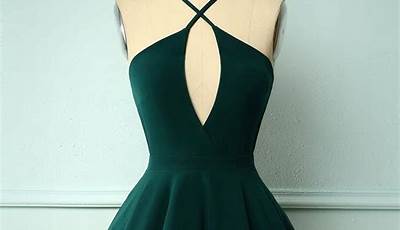 Green Hoco Dress Cute